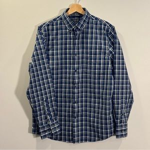 Medium Long Sleeve Dress Shirt Blue and Black plaid Nordstrom